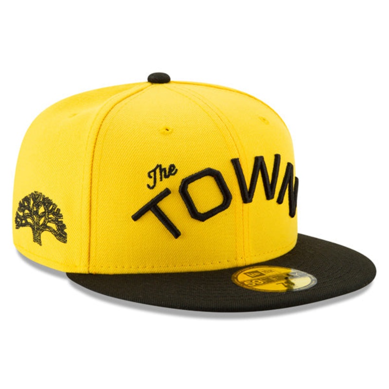 Golden State Warriors THE TOWN New Era Color Flip Fitted 59Fifty NBA Hat – Yellow/Black 7