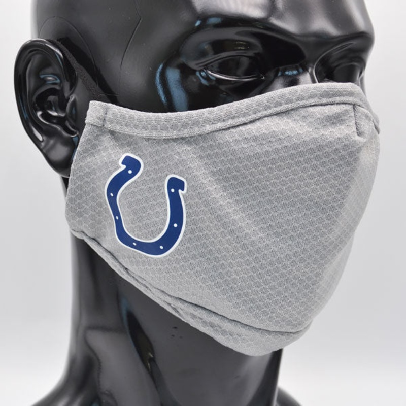 Indianapolis Colts New Era Adult NFL On-Field Face Covering Mask – Gray