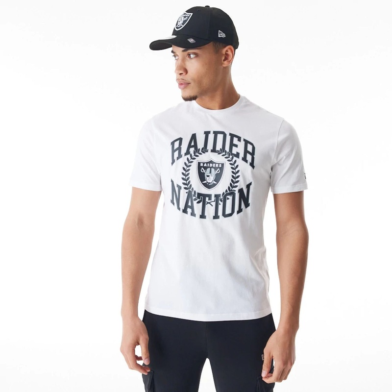 Las Vegas Raiders NFL Laurel Graphic White T-Shirt XS