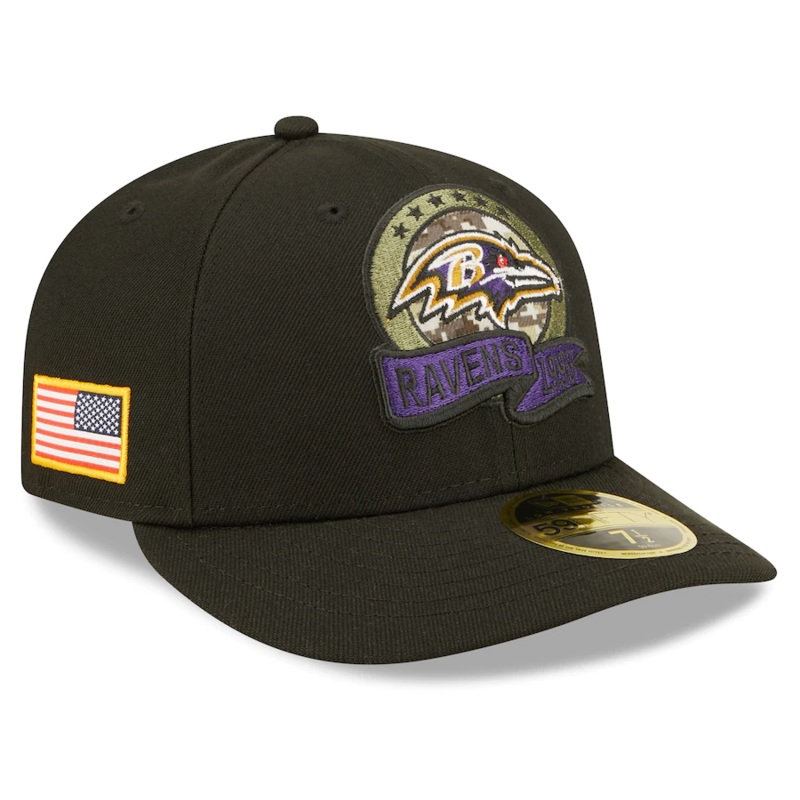 New Era Baltimore Ravens 2022 Salute To Service Low Profile 59FIFTY Fitted Hat