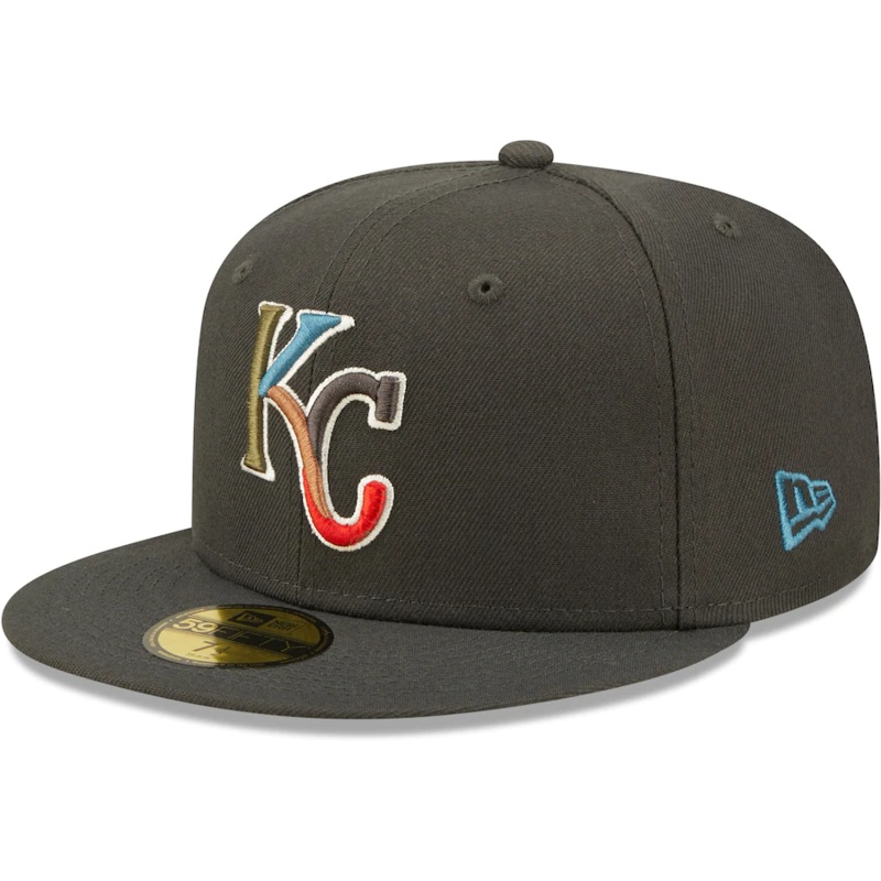 New Era Kansas City Royals Charcoal Multi Color Pack 59FIFTY Fitted Hat
