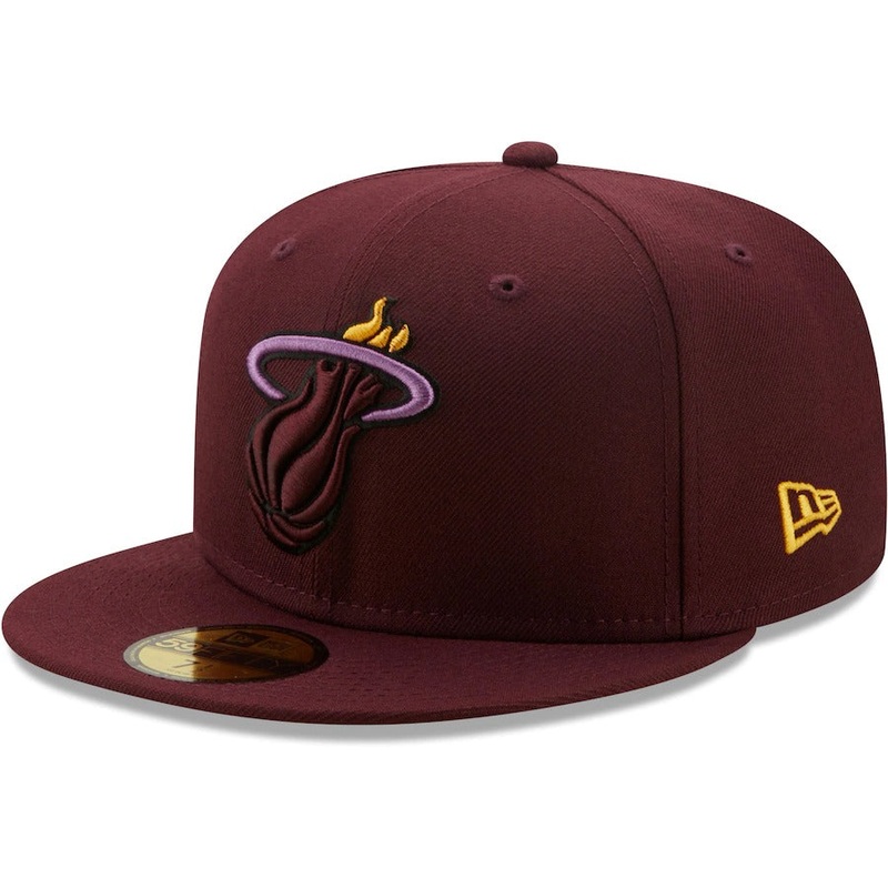 New Era Miami Heat Maroon Color Pack 59FIFTY Fitted Hat