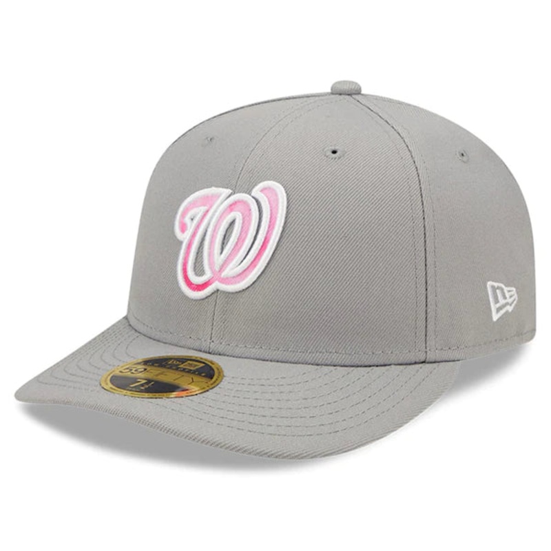 New Era Washington Nationals Gray 2022 Mother’s Day On-Field Low Profile 59FIFTY Fitted Hat