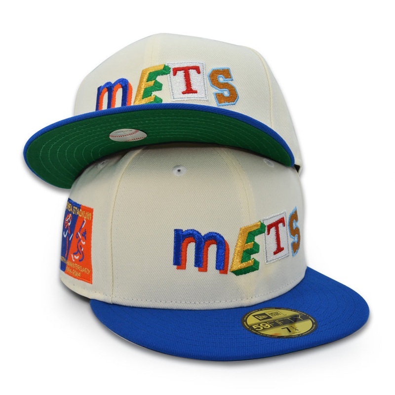 New York Mets Ransom 40th Anniv SHEA STADIUM Exclusive New Era 59Fifty Fitted Hat – Chrome/Royal 6 7/8