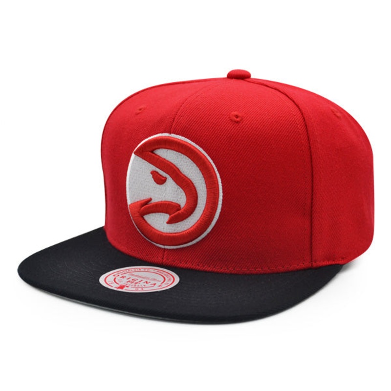 Atlanta Hawks NBA Mitchell & Ness CLASSIC 2TONE Snapback Hat – Red/Black