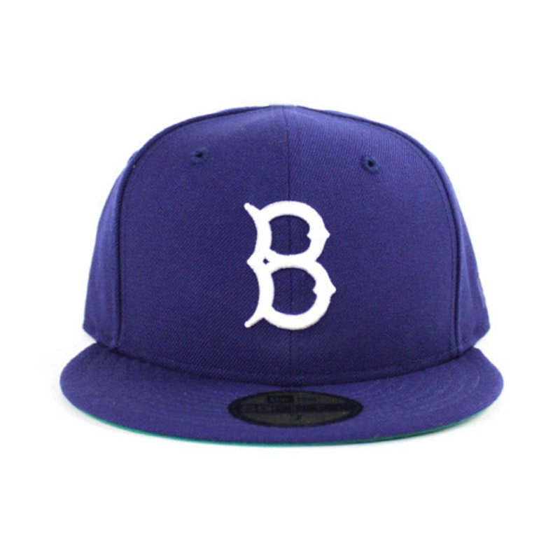 Brooklyn Dodgers New Era Fitted 59Fifty Hats (TEAM COLORS DARK ROYAL GREEN UNDER BRIM) 7