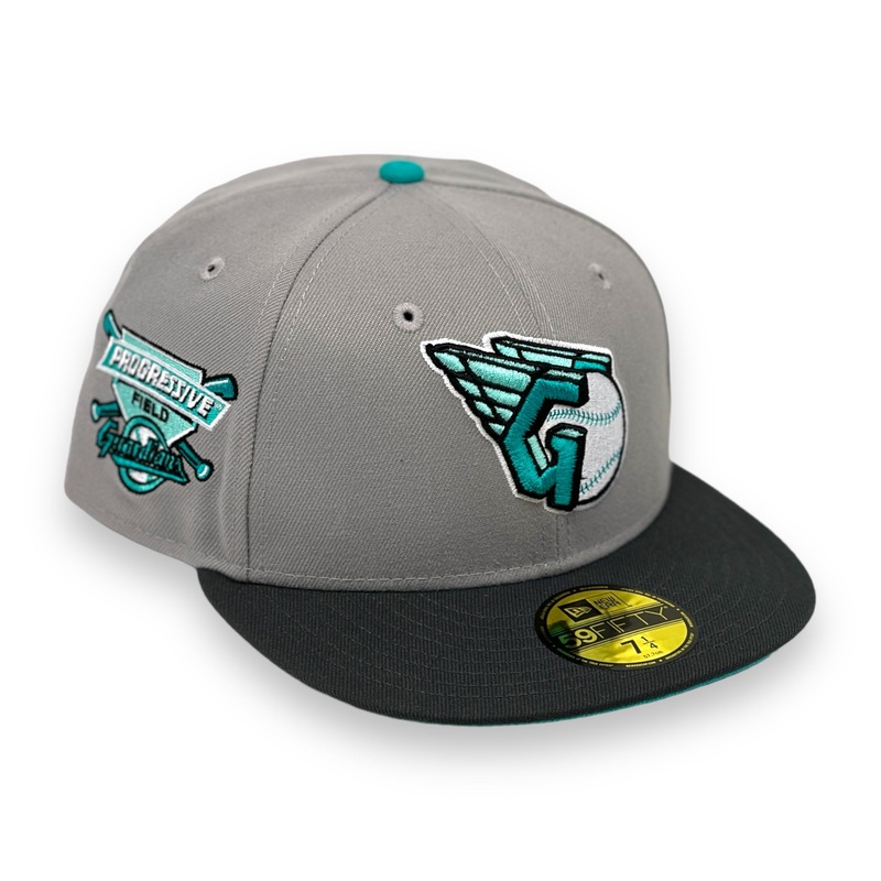 CLEVELAND GUARDIANS (GREY) (PROGRESSIVE FIELD) NEW ERA 59FIFTY FITTED (MINT UNDER VISOR) 67/8