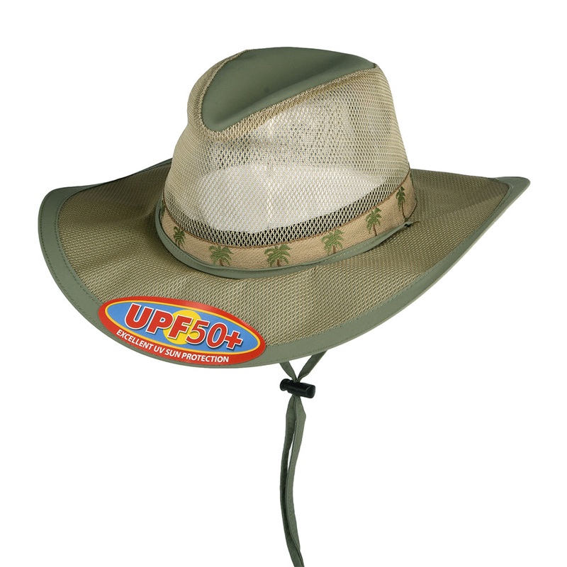 Dorfman Pacific Hats Palmera Vented Outback Hat – Fossil M