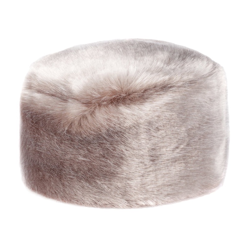 Helen Moore Womens Faux Fur Winter Pillbox Hat – Pearl Small/Medium