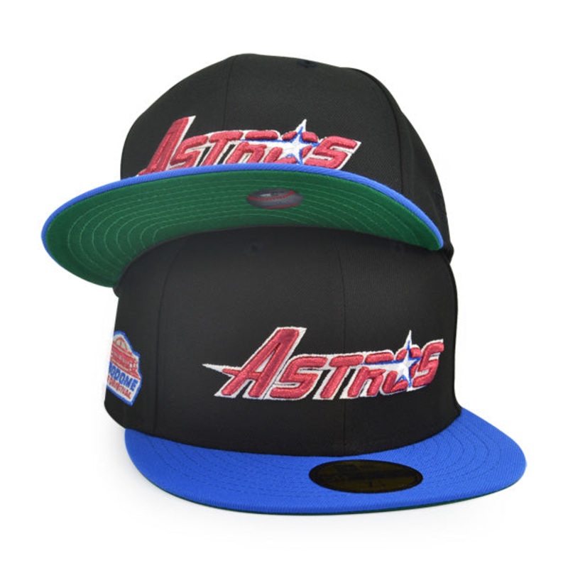 Houston Astros ASTRODOME Exclusive New Era 59Fifty Fitted Hat – Black/Blue Bead 6 7/8
