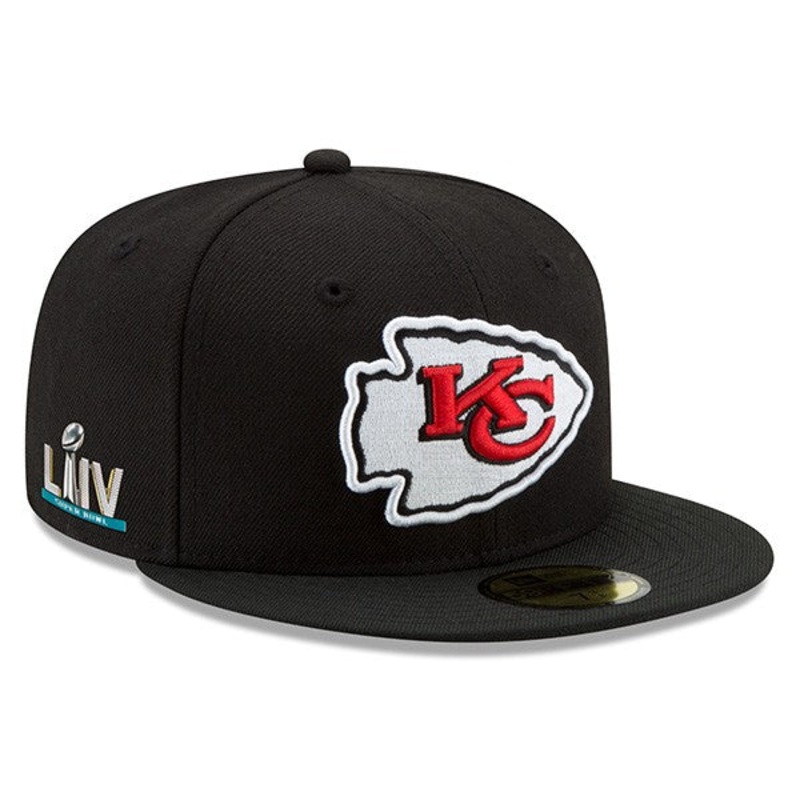 Kansas City Chiefs New Era Super Bowl LIV Bound Sidepatch 59FIFTY Fitted Hat – Black 7 7/8