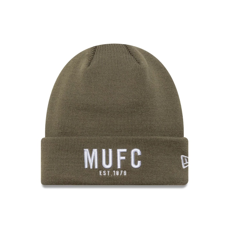 Manchester United FC Seasonal Green Cuff Knit Beanie Hat OSFM