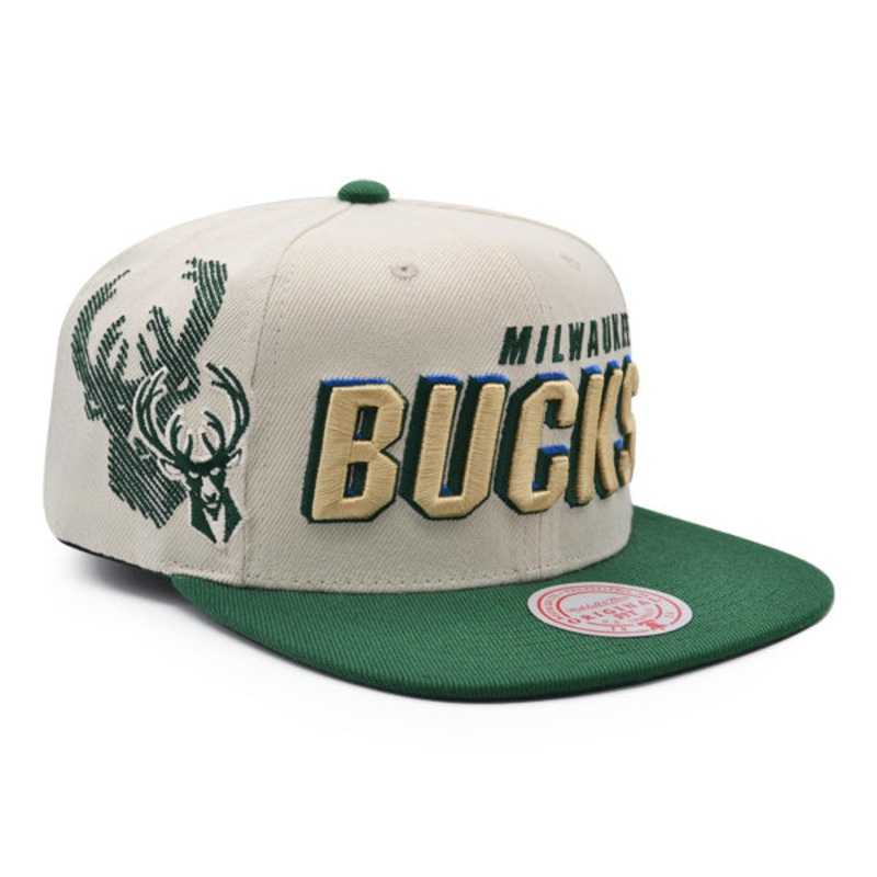 Milwaukee Bucks Mitchell & Ness 1996 NBA DRAFT DAY Snapback Hat – Green/Gold