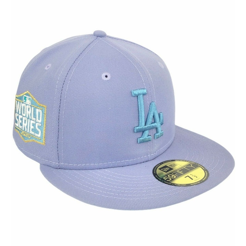New Era Los Angeles Dodgers Lavender World Series Icy Undervisor 59FIFTY Fitted Hat