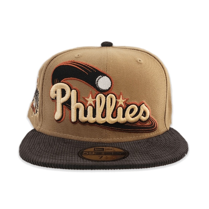 New Era Philadelphia Phillies 1996 All-Star Game Khaki/Black Corduroy 59FIFTY Fitted Hat