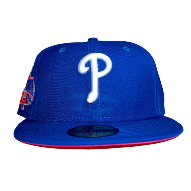 New Era Philadelphia Phillies Royal Blue 1996 All-Star Game Fluorescent Pink Undervisor 59FIFTY Fitted Hat