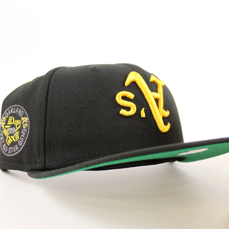 Oakland Athletics 1987 All Star Game Era 59Fifty Fitted Hat (Black Green Under Brim) 6 7/8