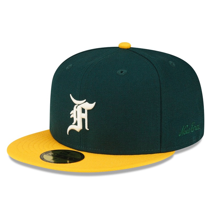 Oakland Athletics 59FIFTY Fear Of God Ballpark Green/Yellow Cap 6-7/8