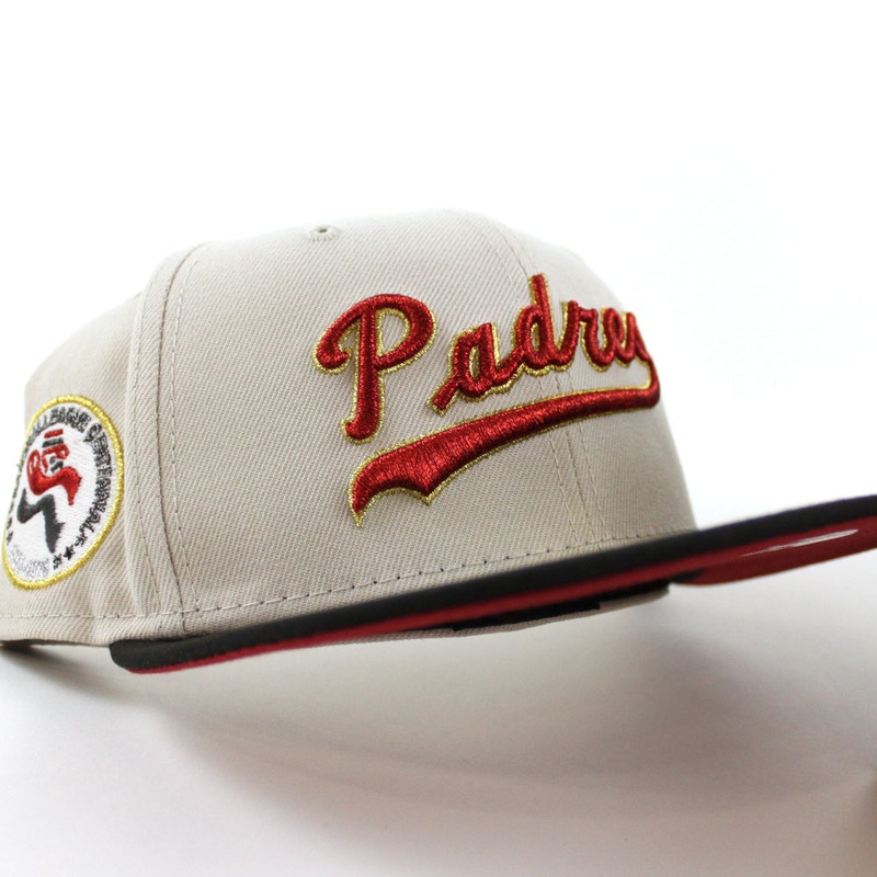 San Diego Padres 1876-1976 New Era 59Fifty Fitted Hat (Stone Black Pinot Under Brim) 7