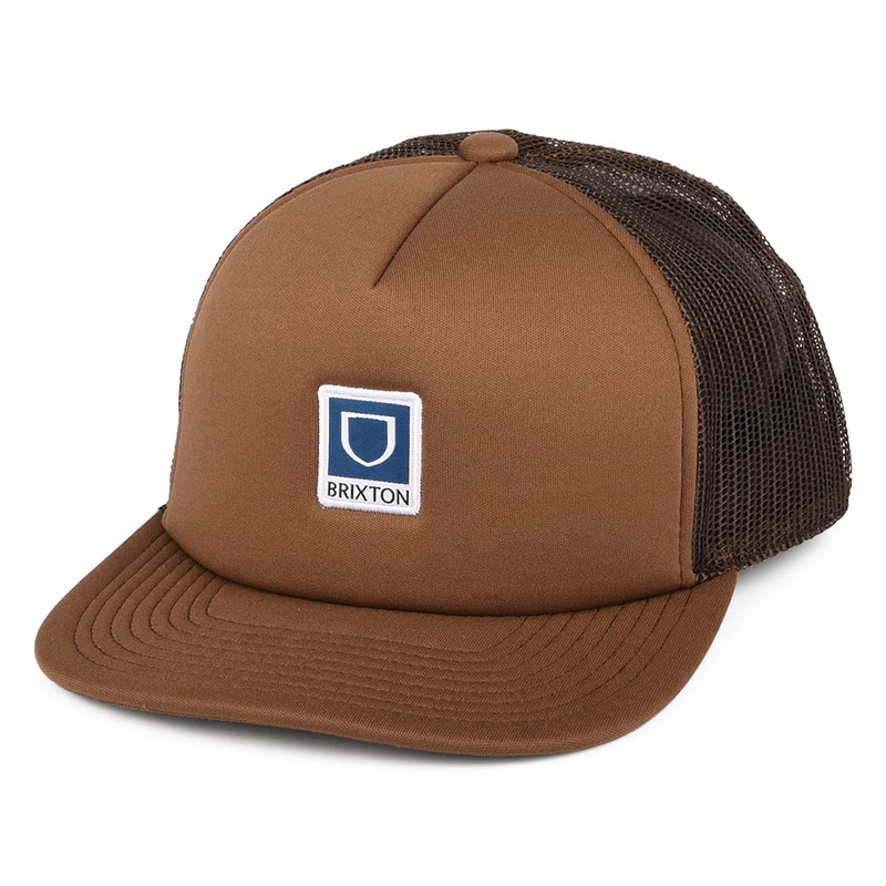Brixton Hats Beta MP Trucker Cap – Brown Adjustable