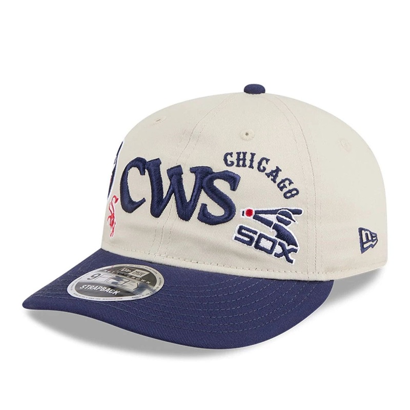 Chicago White Sox MLB Scatter Cream Retro Crown 9FIFTY Adjustable Cap OSFM