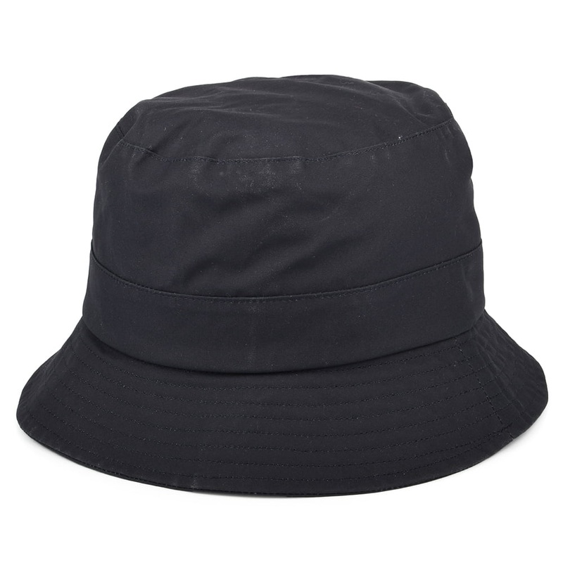 Christys Hats Waxed Cotton Bucket Hat – Navy Blue Small/Medium