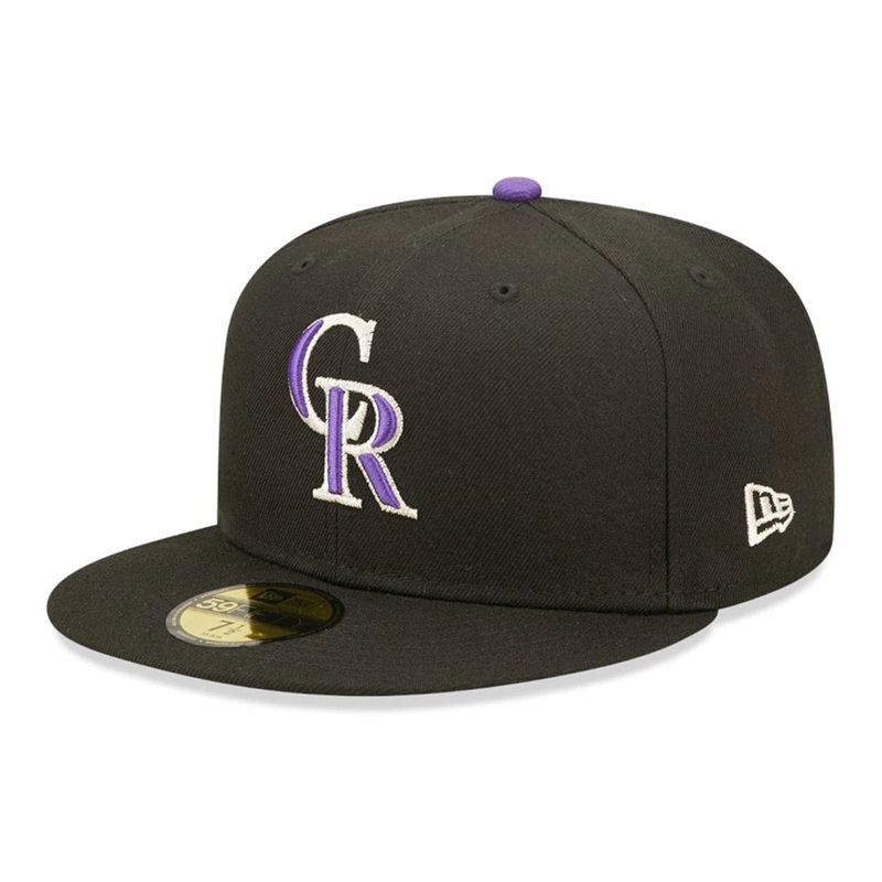 Colorado Rockies Authentic On Field Black 59FIFTY Cap 6 7/8