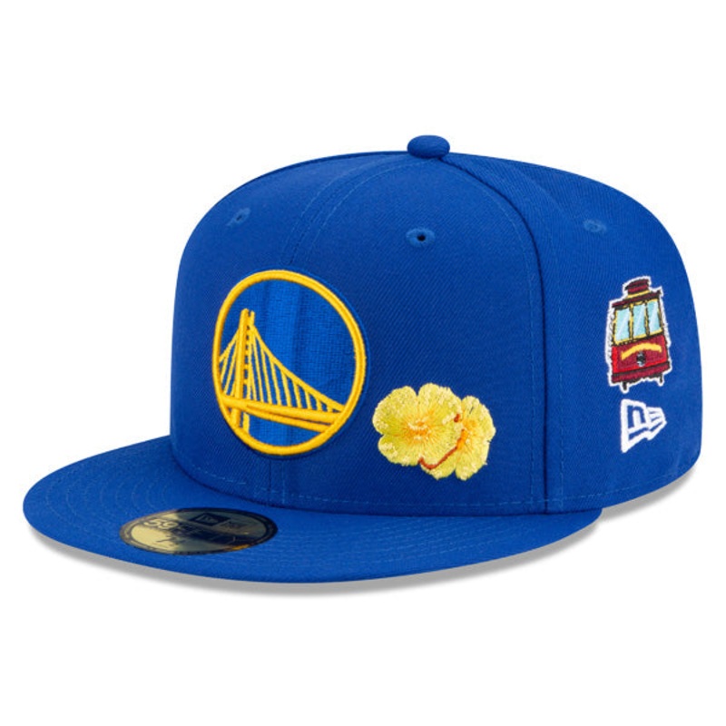 Golden State Warriors New Era Exclusive CITY TRANSIT 59Fifty Fitted NBA Hat – Royal/Gray Bottom 7