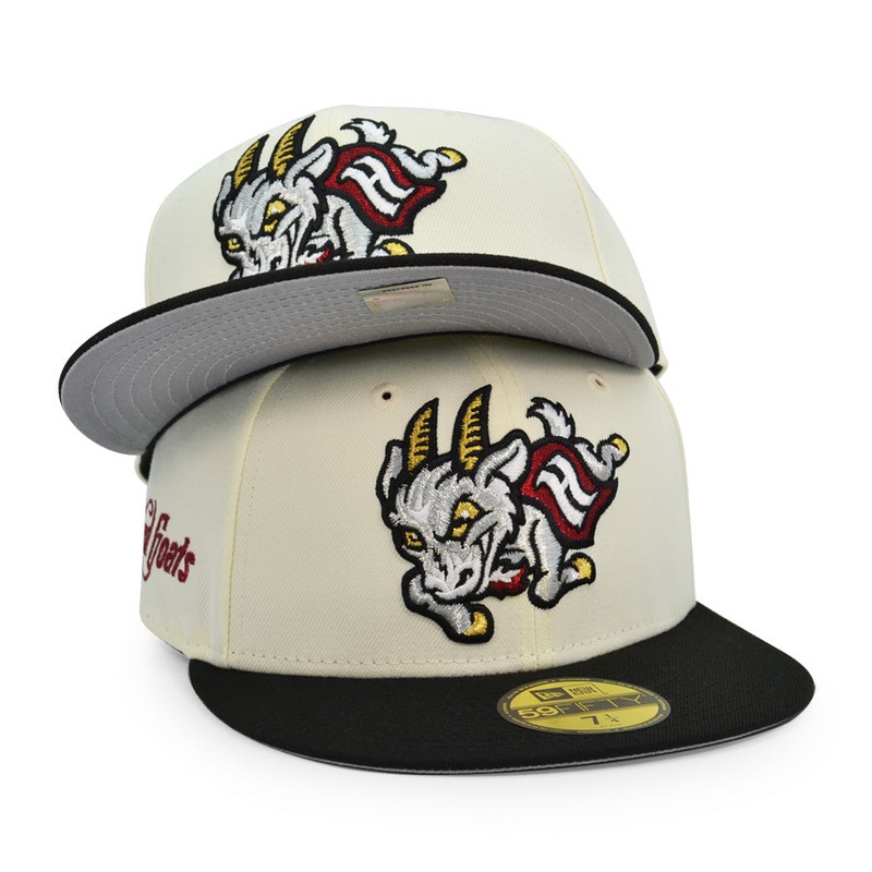 Hartford Yard Goats MILB Exclusive New Era 59Fifty Fitted Hat – White/Black 6 7/8