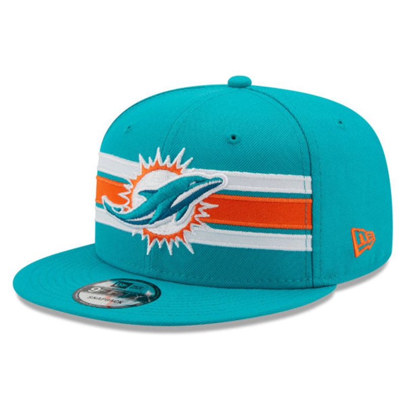 Miami Dolphins New Era NFL THROWBACK STRIKE 9Fifty Snapback Hat – Aqua
