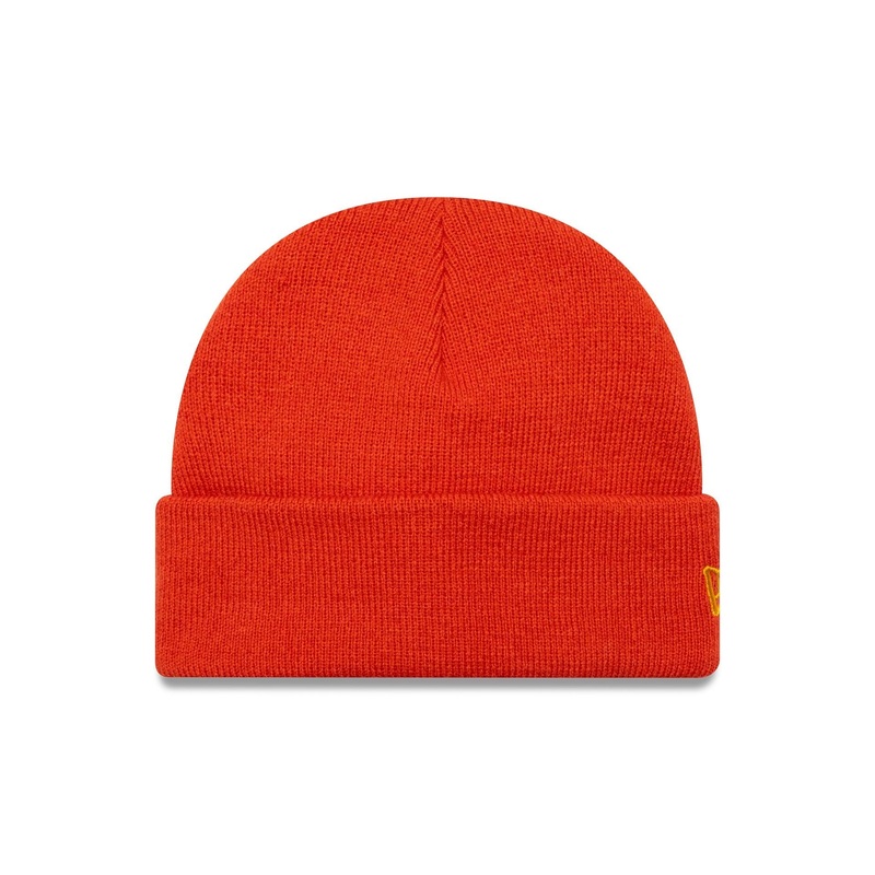 New Era Dark Orange Short Cuff Knit Beanie Hat OSFM