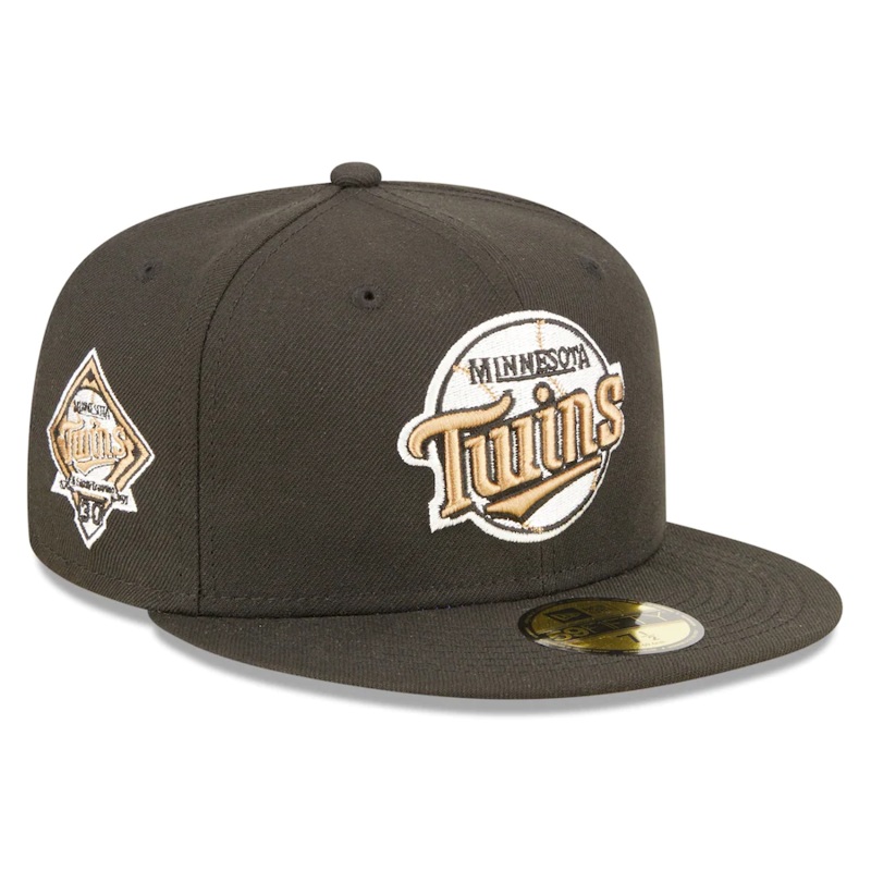 New Era Minnesota Twins Black 30 Years Wheat Undervisor 59FIFTY Fitted Hat