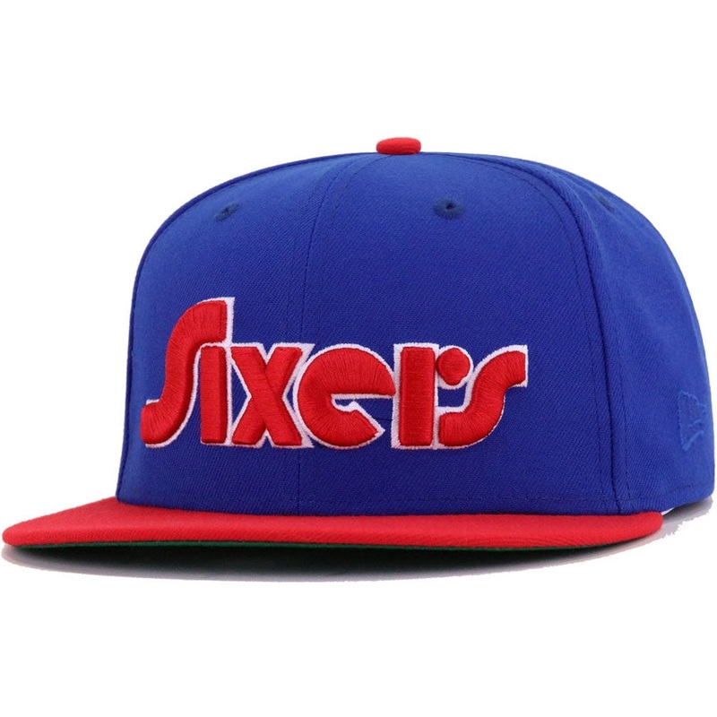 New Era Philadelphia 76ers Light Royal Blue /Scarlet Red 59FIFTY Fitted Hat