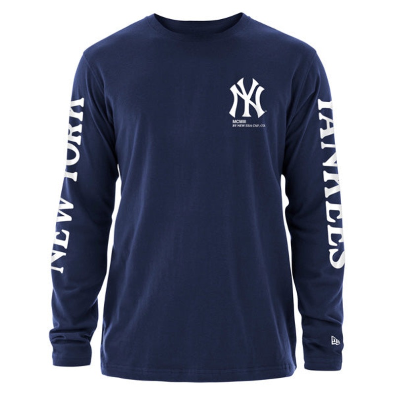 New York Yankees New Era THE SLIDER Long Sleeve MLB T-Shirt – Navy S