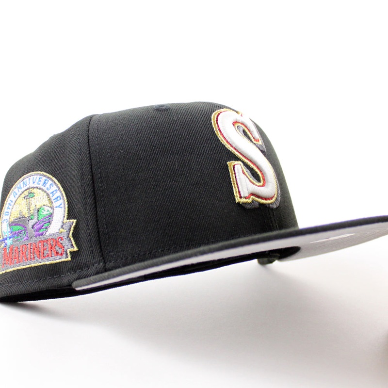 Seattle Mariners 30TH Anniversary New Era 59Fifty Fitted Hat (Black Gray Under Brim) 6 7/8
