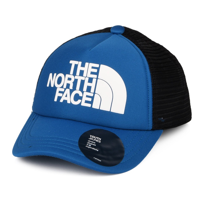 The North Face Hats Kids Logo Trucker Cap – Mid Blue-Black CHILD ADJ.