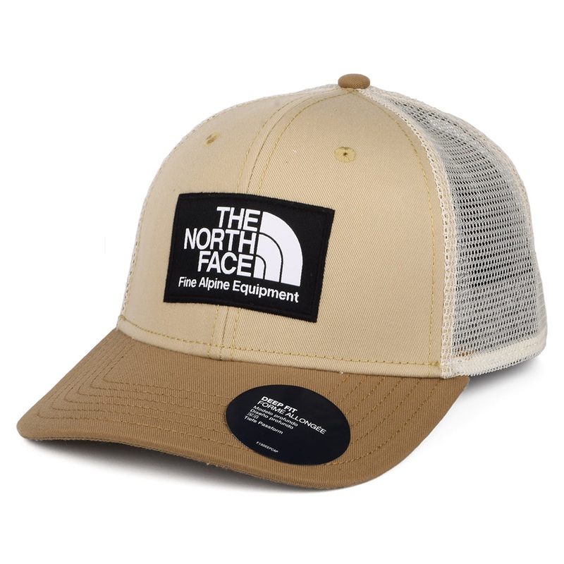 The North Face Hats Mudder Deep Fit Recycled Trucker Cap – Light Brown-Sand Adjustable