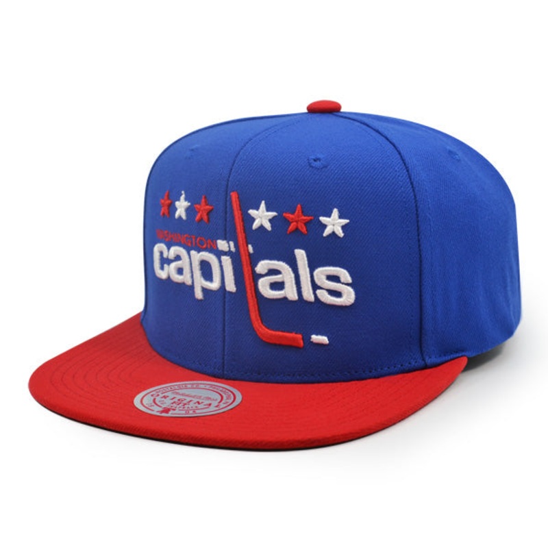 Washington Capitals Mitchell & Ness NHL Team 2 Tone 2.0 Snapback Adjustable Hat – Royal/Red
