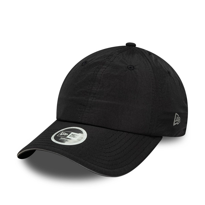 Womens New Era Black Pony Tail Adjustable Cap OSFM