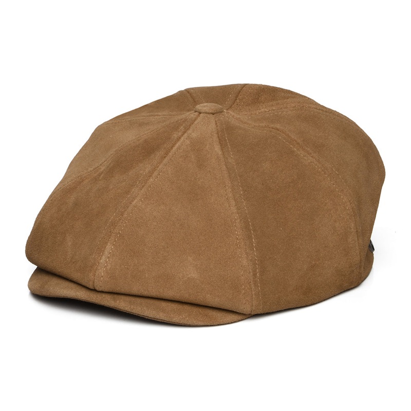 Brixton Hats Brood Reserve Suede Newsboy Cap – Toffee Small-56cm