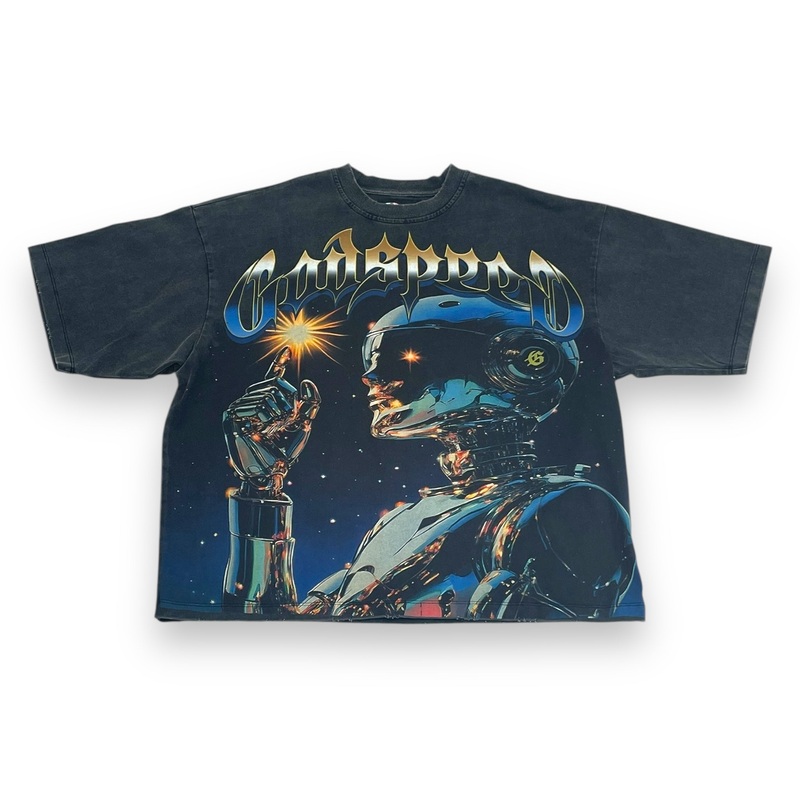 GODSPEED SPUTNIK MOMENT (BLACK WASH) TEE XS