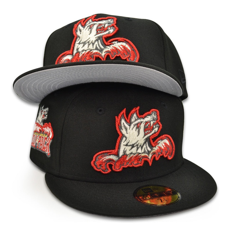 Hartford Wolfpack “HOWLING” AHL Exclusive New Era 59Fifty Fitted Hat – Black 6 7/8