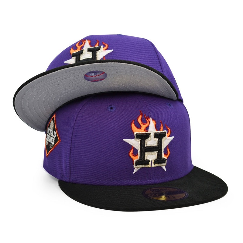 Houston Astros 2017 WORLD SERIES Exclusive New Era 59Fifty Fitted Hat – Purple/Black 6 7/8