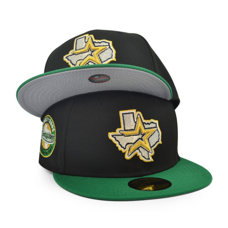 Houston Astros 45 Years Exclusive New Era 59Fifty Fitted Hat -Black/Green 6 7/8