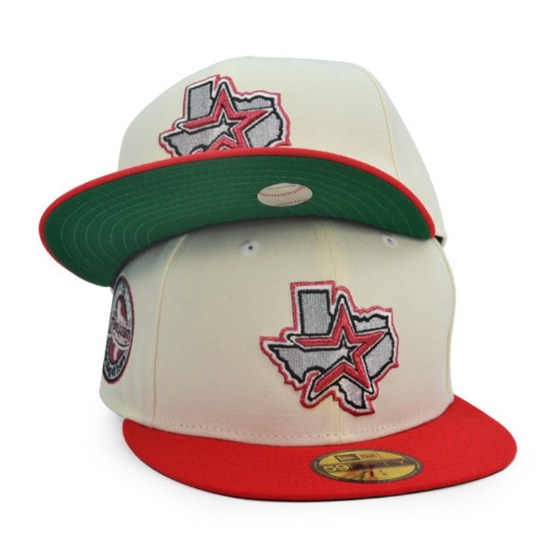 Houston Astros 45 YEARS Exclusive New Era 59Fifty Fitted Hat – Chrome/Front Door Red 6 7/8