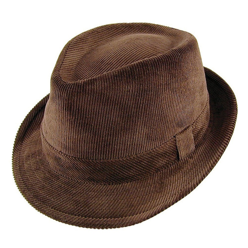 Jaxon & James Corduroy Trilby Hat – Brown S