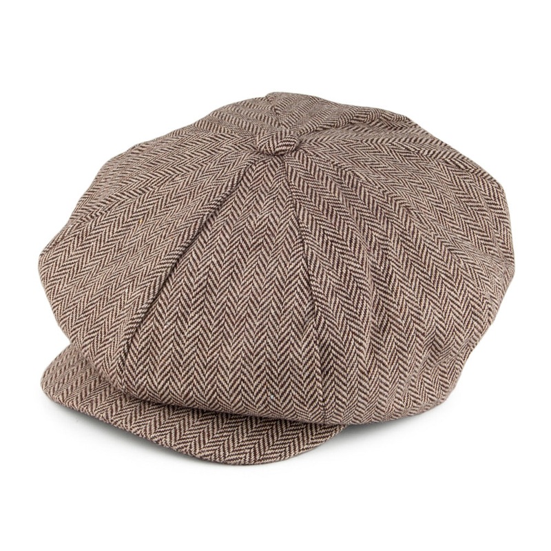 Jaxon & James Herringbone Big Apple Cap – Brown 1-Size