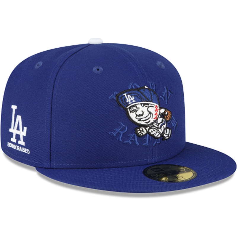 New Era Born x Raised X Mister Cartoon Los Angeles Dodgers Blue 59FIFTY Fitted Hat