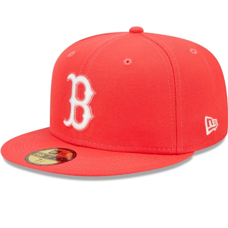 New Era Boston Red Sox Lava Highlighter Logo 59FIFTY Fitted Hat