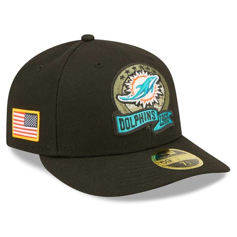 New Era Miami Dolphins 2022 Salute To Service Low Profile 59FIFTY Fitted Hat